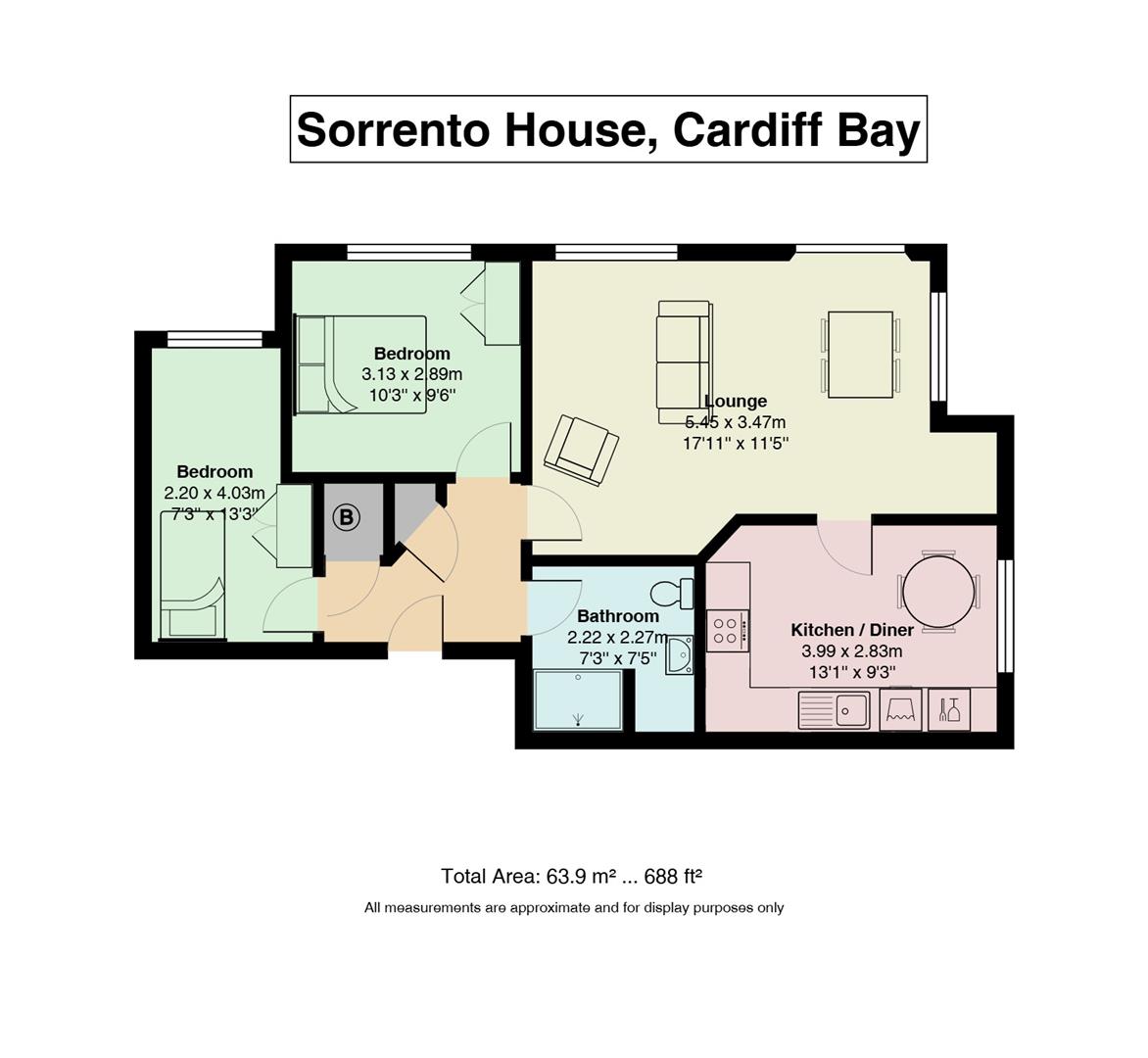 Floorplan for Vellacott Close, Cardiff Bay